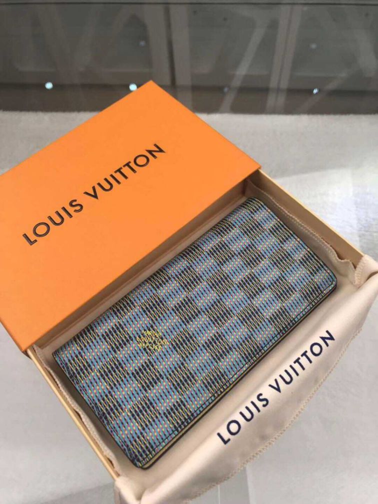 Replica LV N60017 Blue Men Wallets