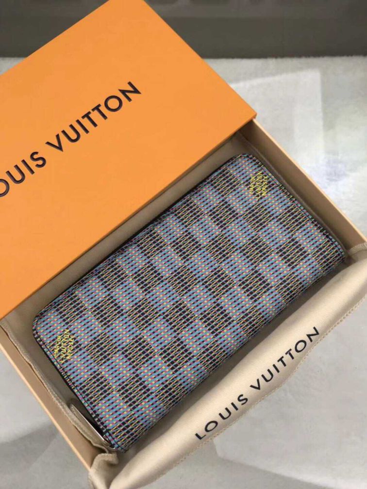Replica LV N68662 Blue Men Wallets