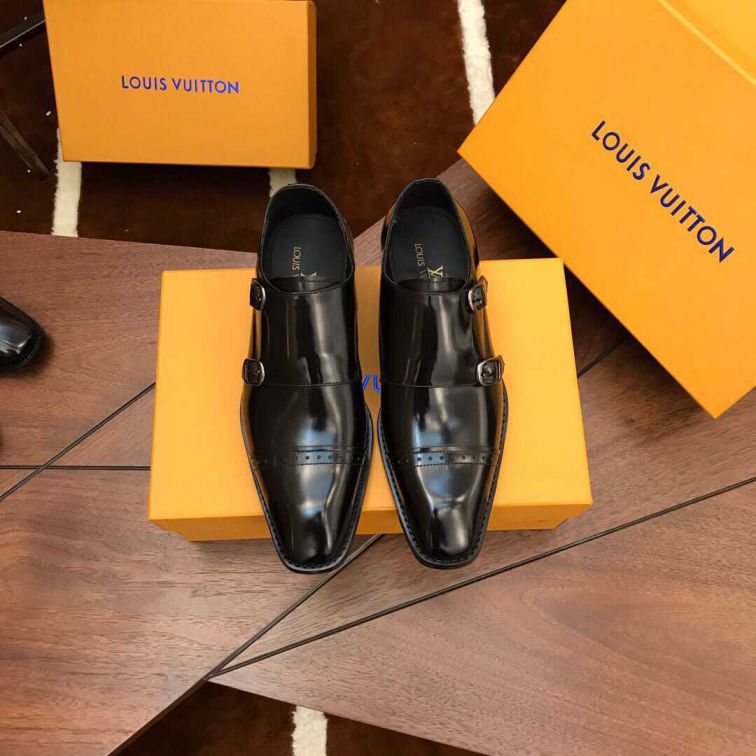Replica LV Men Business Leather Shoes