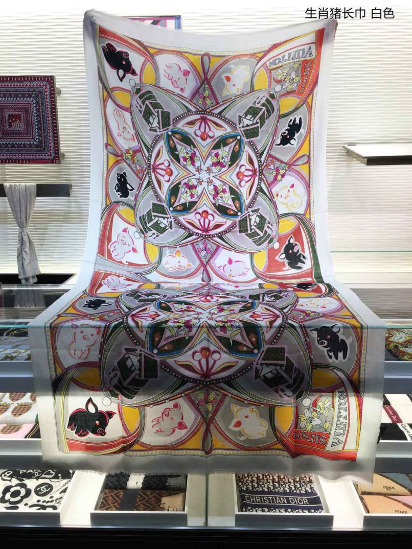 Replica LV 100% Cashmere Monogram Women Scarves