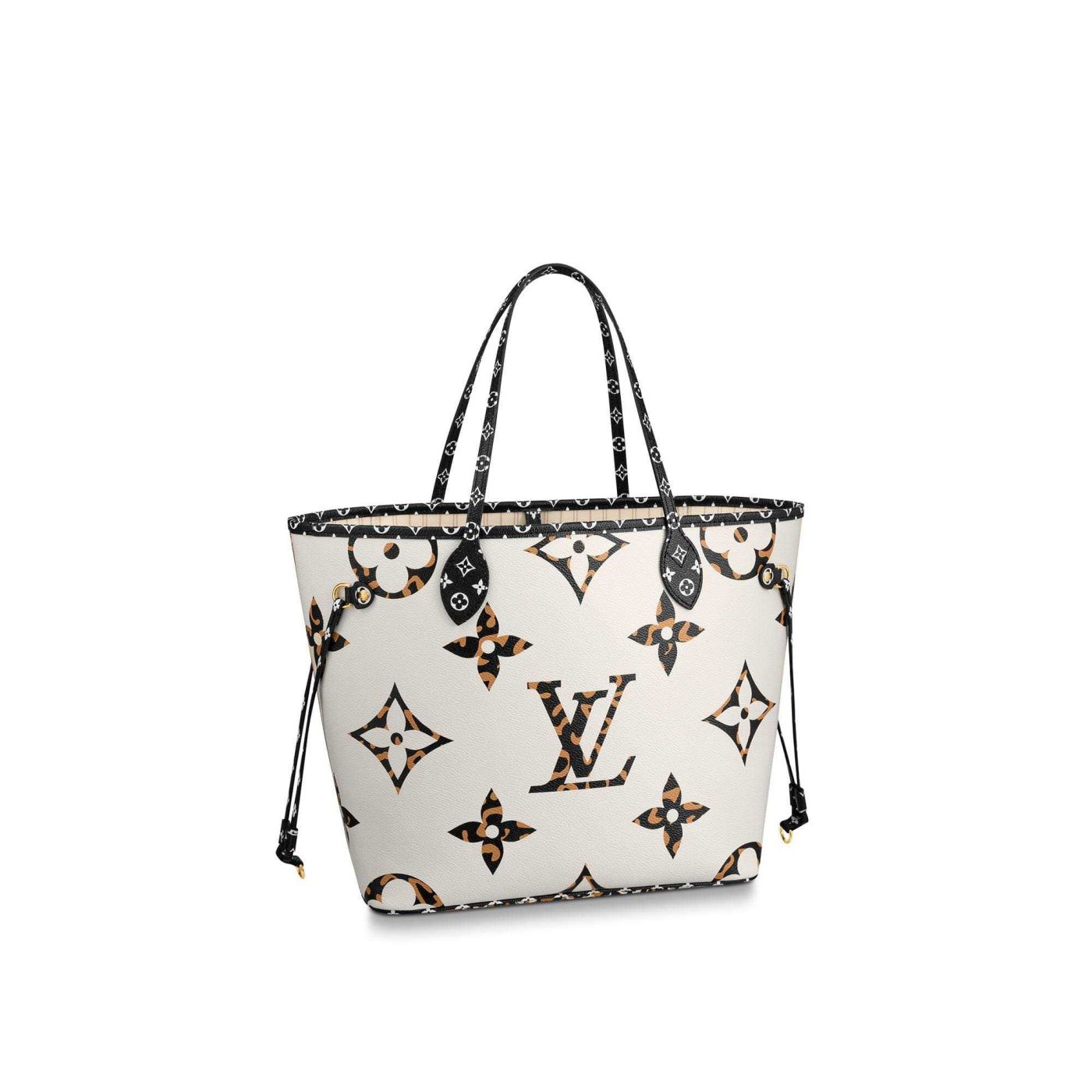 Replica LV M44716 Leopard Neverfull Medium Women Shopping Bags