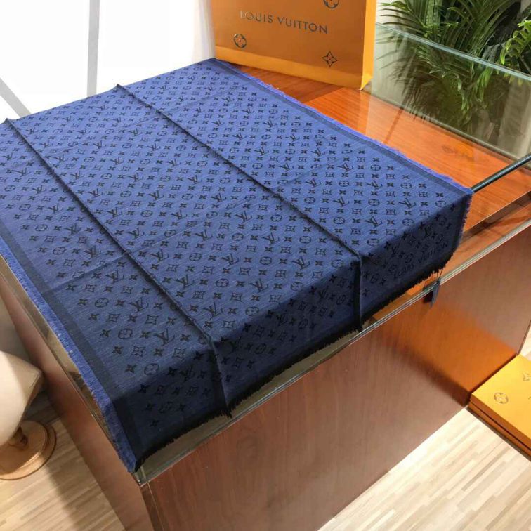 Replica LV Wool Telling Monogram Women Scarves