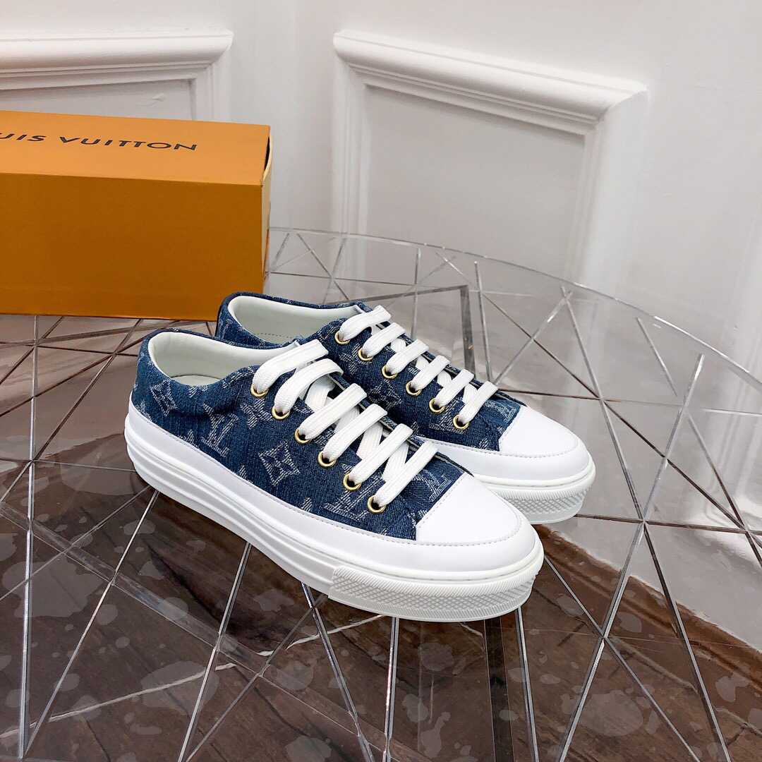 Replica LV Monogram Denium STELLAR Women Sneakers