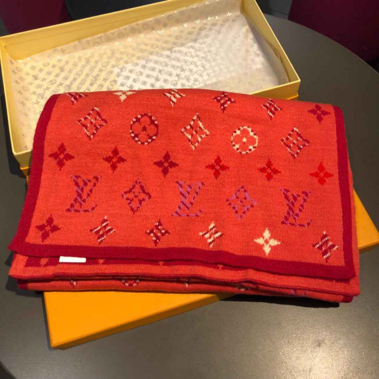Replica LV Wool Cashmere Pop Monogram Women Scarves