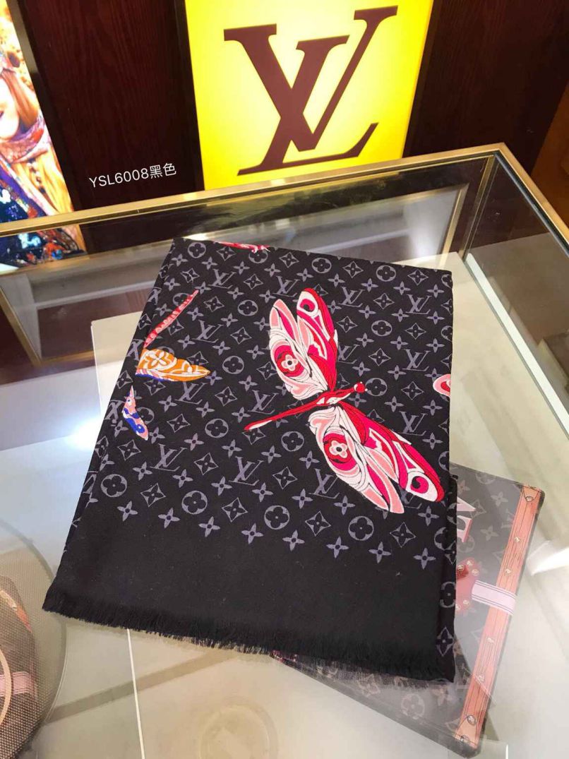 Replica LV Butterfly Pure Cashmere Women Scarves