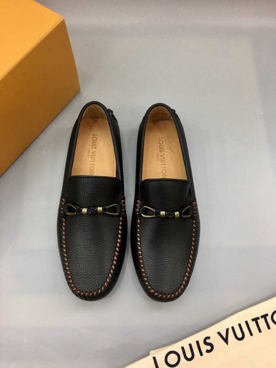 Replica LV Leather logo Men Casual Shoes