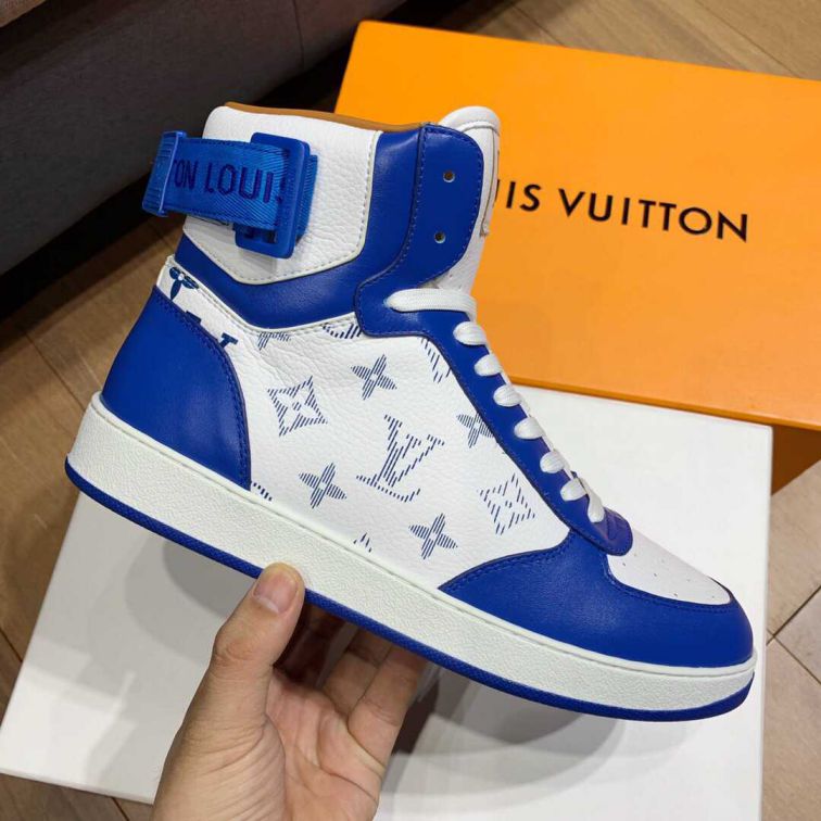 Replica LV 2019 NEW Rivoli Men FW Monogram High Men Sneakers