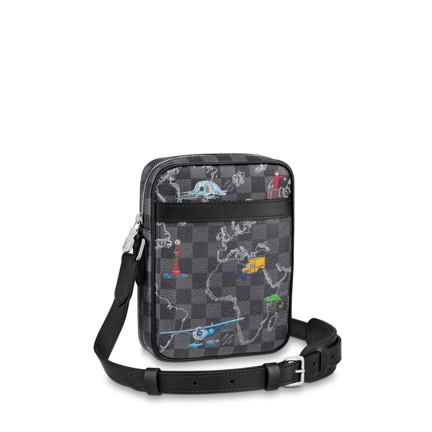 Replica LV N40239 DANUBE SLIM Print Small Men Shoulder Bags