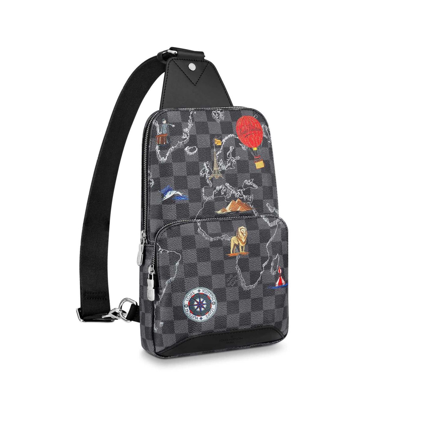 Replica LV N40237 AVENUE Print Men Shoulder Bags