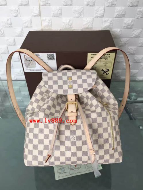 Replica LV Backpack Bags N41578 Sperone Damier Azur