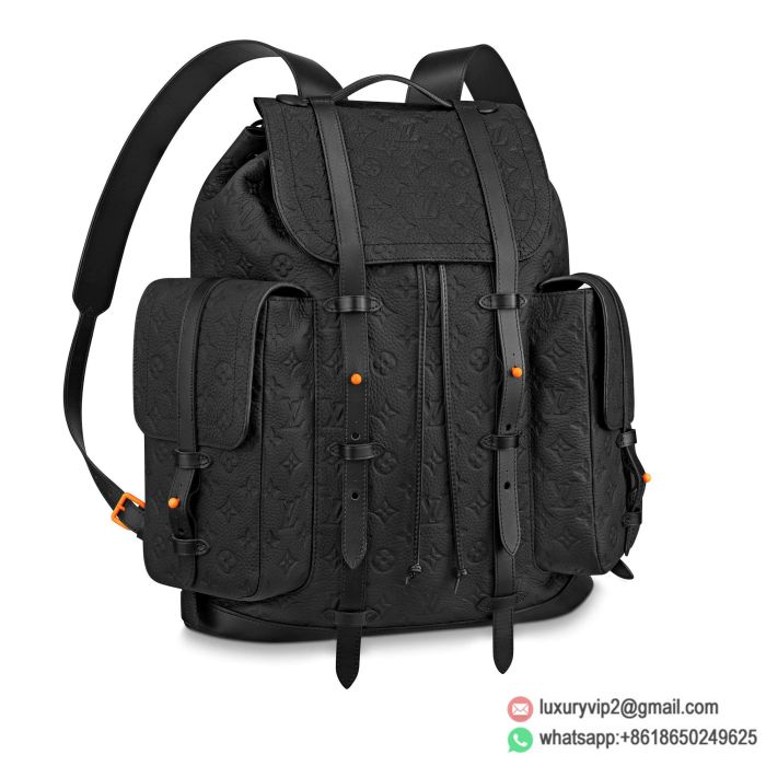 Replica LV M53285 Black Taurillon Christopher Large Backpack Bags