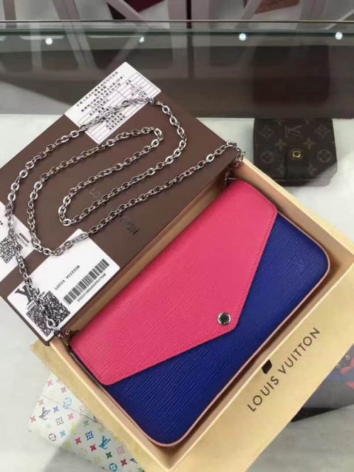 Replica LV Shoulder Bags M61754 Pochette Felicie Epi Leather On Chain