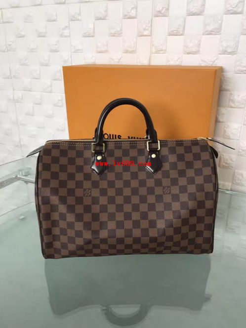 Replica LV Tote Bags N41363 Speedy 35 Damier Ebene