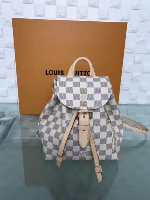 Replica LV Backpack Bags Sperone BB Damier Azur N44026