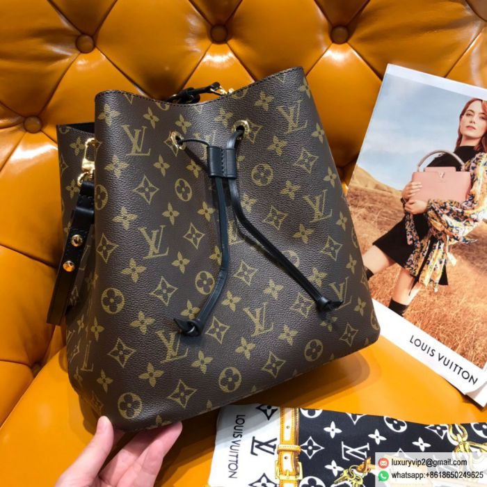 Replica LV Monogram Black NeoNoe M44020 Bucket Bags