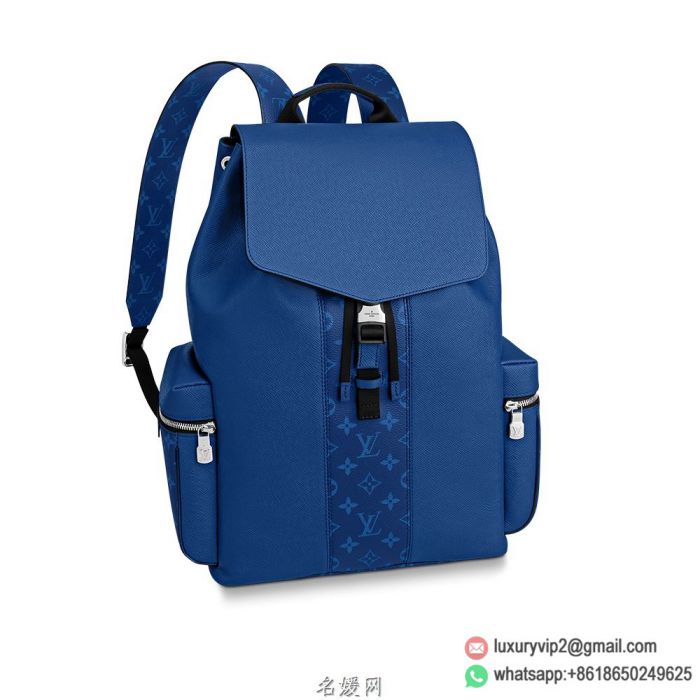 Replica LV M30419 Taigarama Taiga Leather OUTDOOR blue Backpack Bags