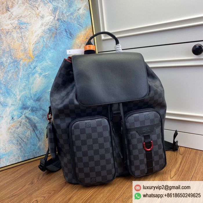 Replica LV N40279 Damier Graphite Utility Backpack Bags