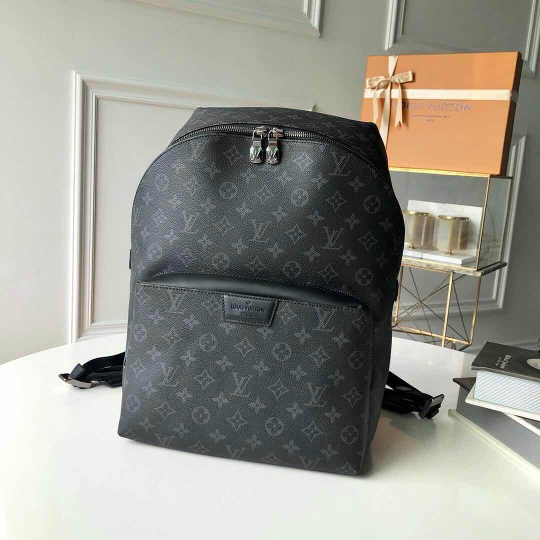 Replica Louis Vuitton LV Discovery M43186 Black PVC Backpacks
