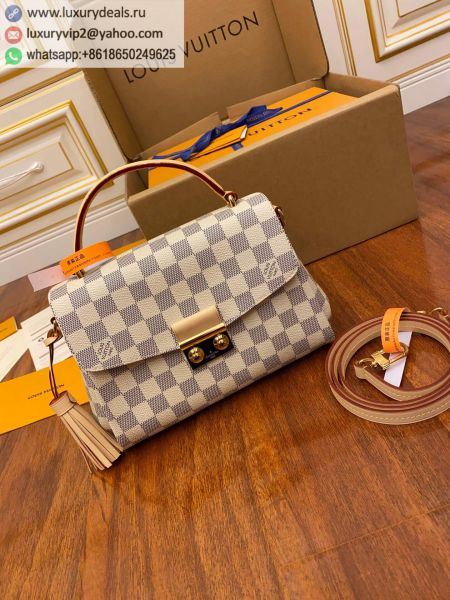 Replica Louis Vuitton LV Croisette Crossbody N41581 White PVC Tote Bags