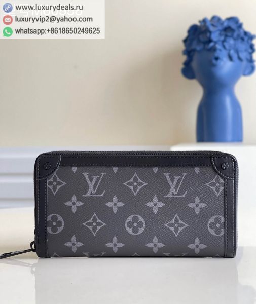 Replica Louis Vuitton LV Zippy Wallet Trunk M80558 Black PVC Wallets