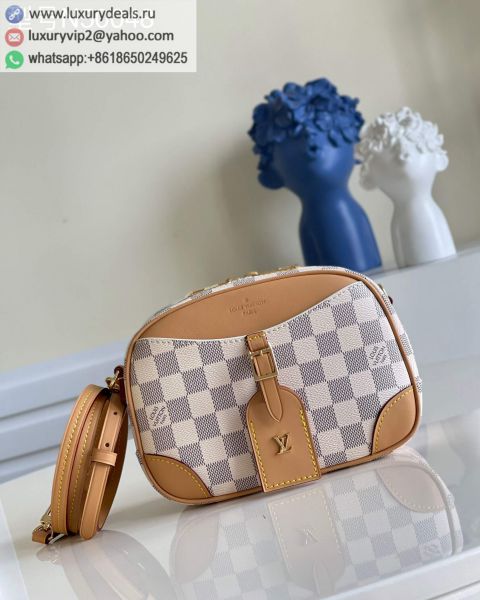 Replica Louis Vuitton LV Deauville mini N50048 White PVC Shoulder Bags