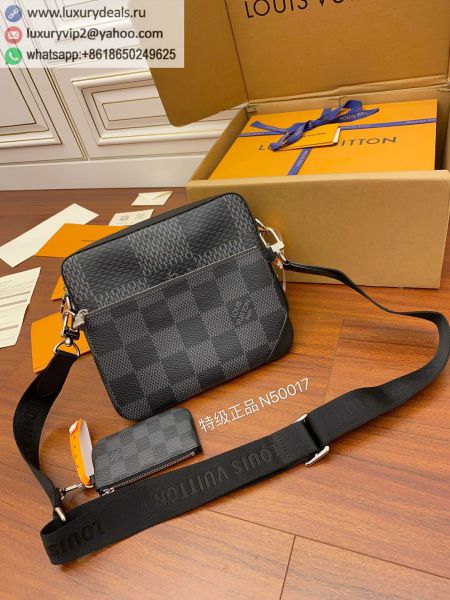 Replica Louis Vuitton LV Trio Three in One Messenger N50017 Black PVC Shoulder Bags