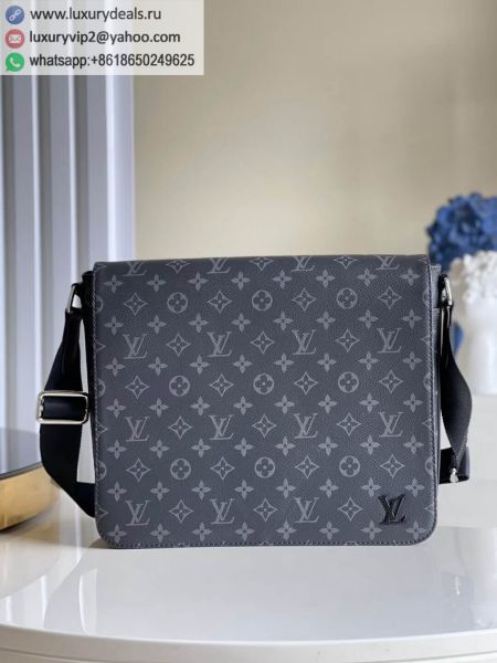 Replica Louis Vuitton LV District MM MM Messenger M45271 Black Canvas Shoulder Bags