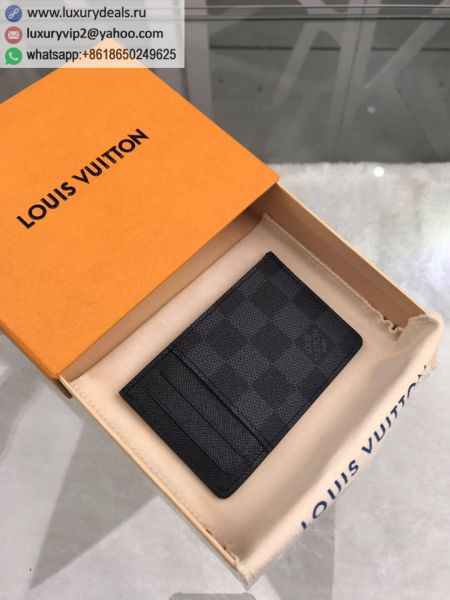 Replica Louis Vuitton LV Neo Card Holder N62666 Black DamierGraphiteCanvas Card Holders