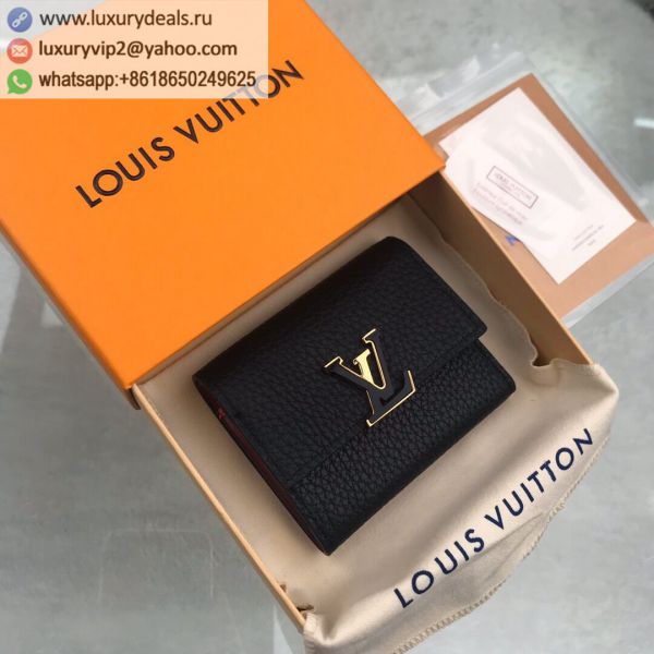 Replica Louis Vuitton LV Capucines mini M68587 Black Leather Wallets