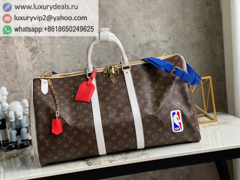 Replica Louis Vuitton LV x NBA Basketball Keepall 55 M45587 PVC Travel Bags