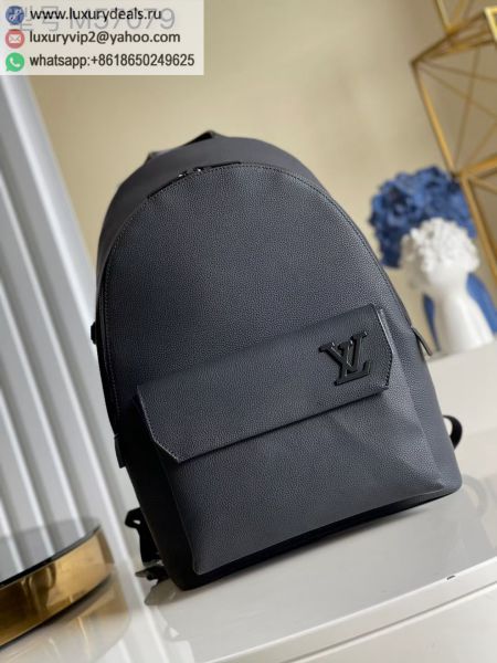 Replica Louis Vuitton LV Backpack M57079 Black Leather Backpacks