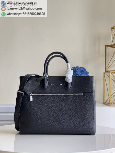 Replica Louis Vuitton LV Cabas Business M55732 Black Leather Briefcases