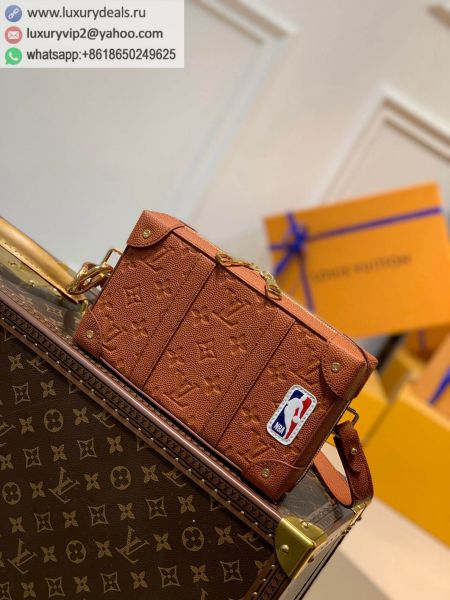 Replica Louis Vuitton LV x NBA Soft Trunk Wearable Wallet M80549 Caramel Color Leather Shoulder Bags