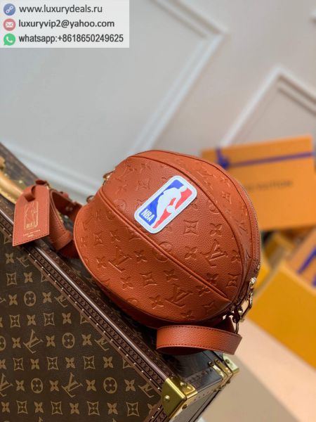 Replica Louis Vuitton LV x NBA Ball In Basket M57974 Caramel Color Leather Shoulder Bags