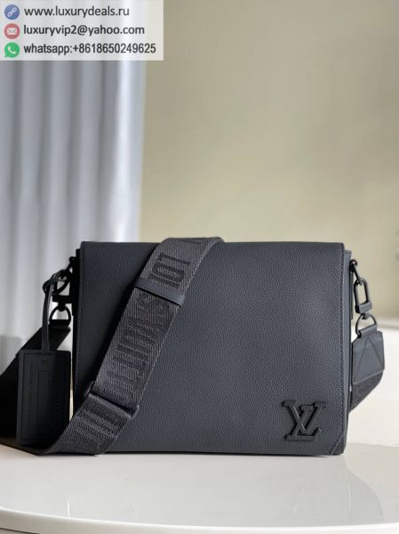 Replica Louis Vuitton LV Messenger Messenger M57080 Black Leather Shoulder Bags