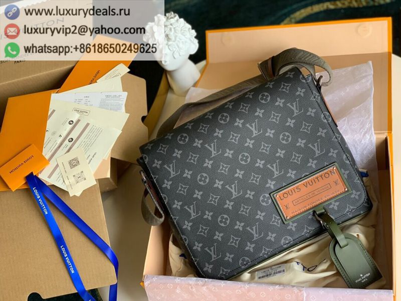 Replica Louis Vuitton LV District Crossbody M40239 Black PVC Shoulder Bags