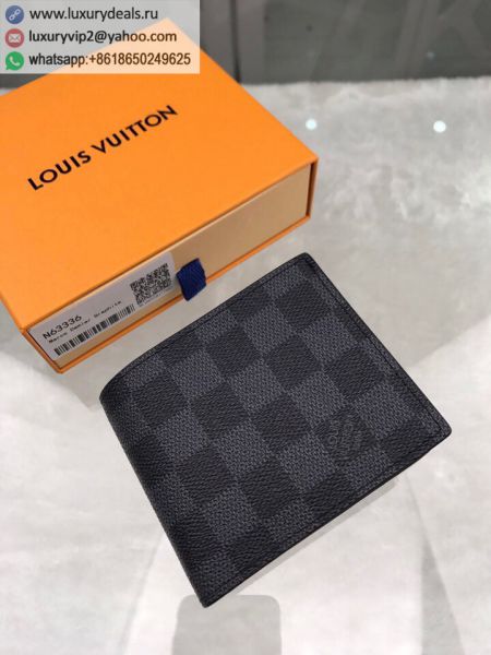 Replica Louis Vuitton LV Marco N63336 Black PVC Wallets