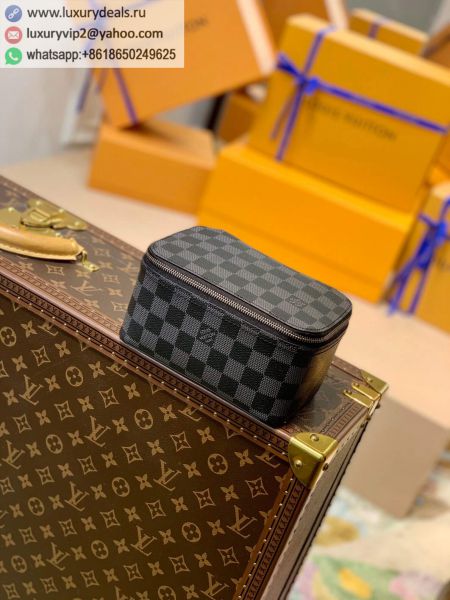 Replica Louis Vuitton LV Packing Cube PM N40181 Black PVC Makeup Bags