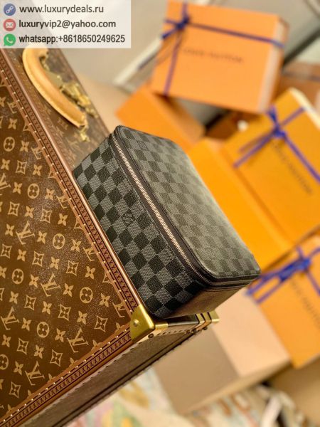 Replica Louis Vuitton LV Packing Cube MM N40182 Black PVC Makeup Bags