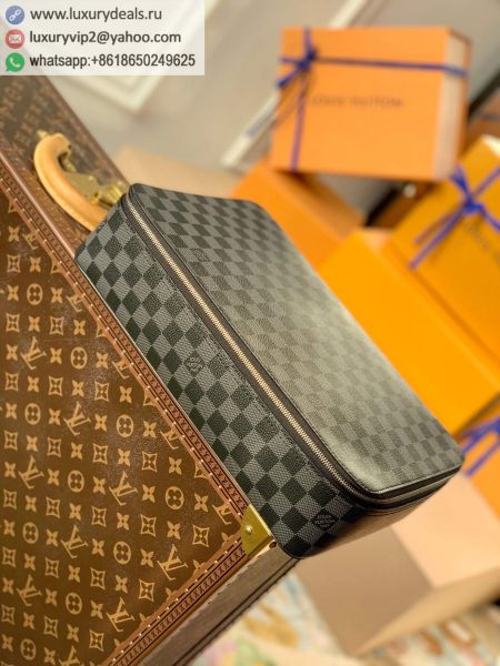 Replica Louis Vuitton LV Packing Cube GM N40185 Black PVC Makeup Bags