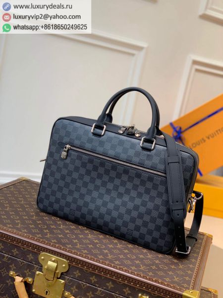 Replica Louis Vuitton LV Porte Documents Business N50200 Black PVC Briefcases
