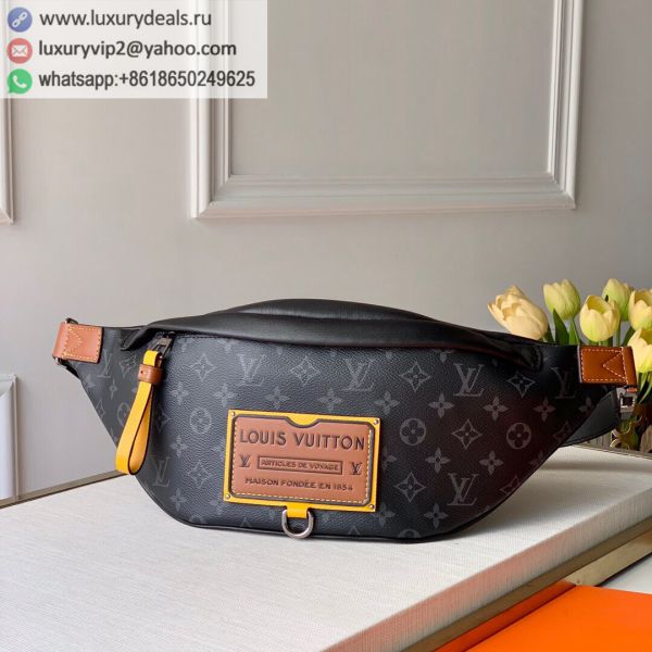 Replica Louis Vuitton LV Discovery Bumbag M45220 Black PVC Fanny Packs
