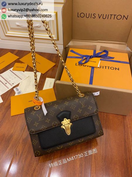 Replica Louis Vuitton LV Victoire Bag M41730 Black Monogram Shoulder Bags