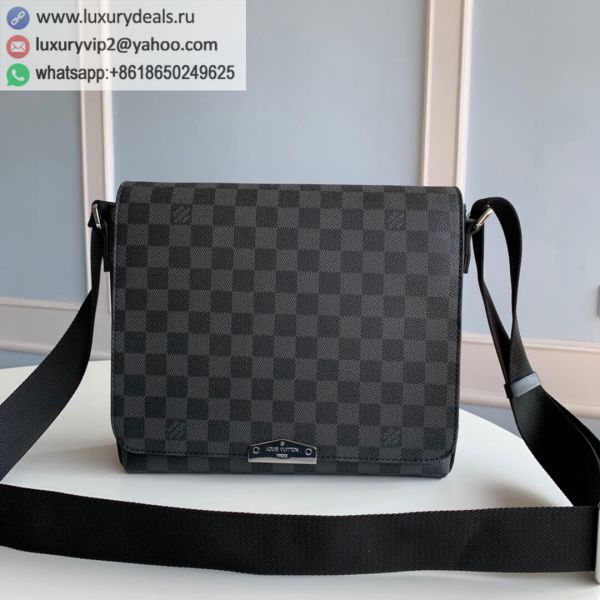Replica Louis Vuitton LV District PM Messenger N40349 Black PVC Shoulder Bags
