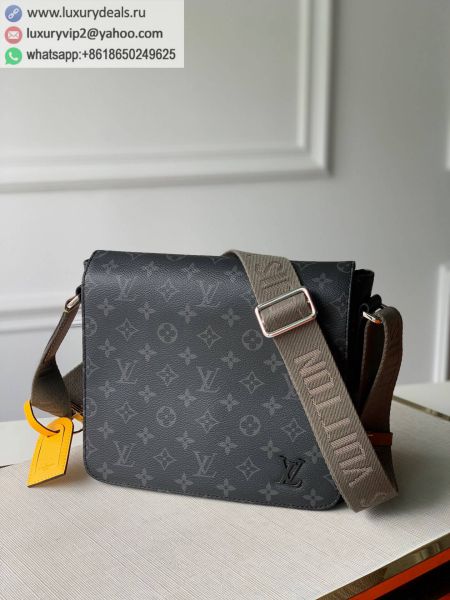 Replica Louis Vuitton LV New District PM Messenger M45627 Black PVC Shoulder Bags