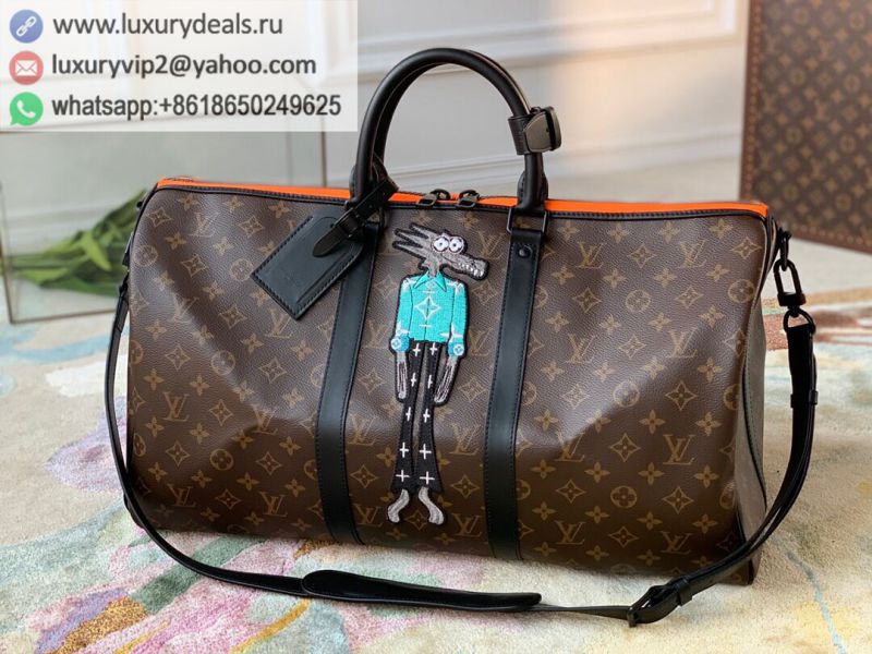 Replica Louis Vuitton LV Keepall Bandouliere 50 M45616 PVC Travel Bags