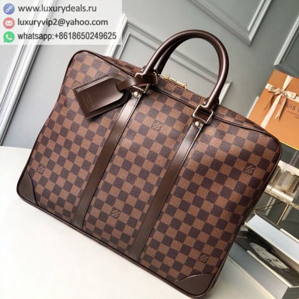 Replica Louis Vuitton LV Porte Documents Voyage N41124 Coffee PVC Briefcases
