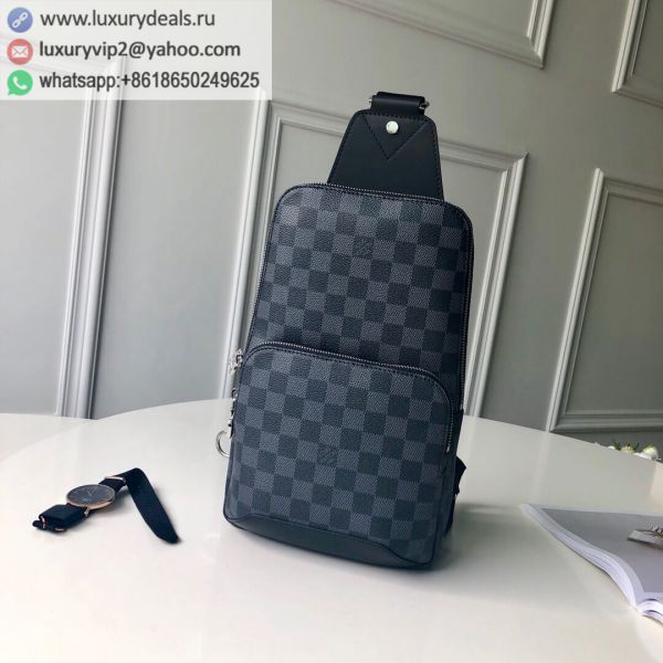 Replica Louis Vuitton LV Avenue N41719 Black PVC Fanny Packs