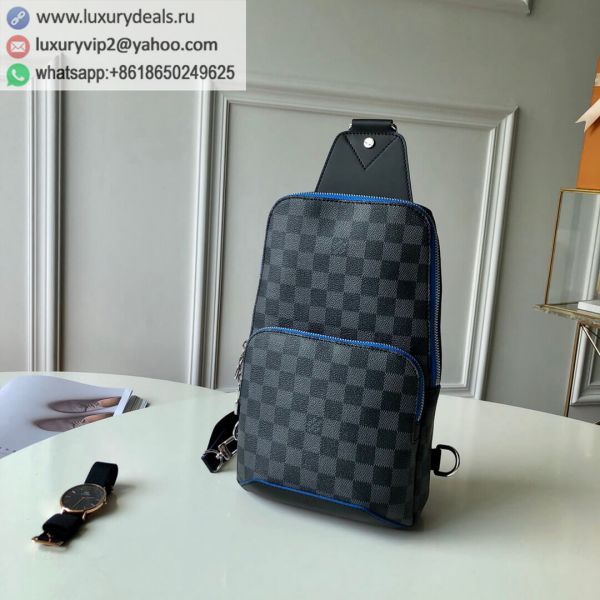 Replica Louis Vuitton LV Avenue N40008 Black PVC Fanny Packs