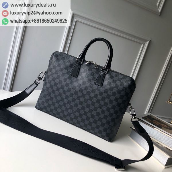 Replica Louis Vuitton LV Porte Documents Jour N48224 Black PVC Briefcases